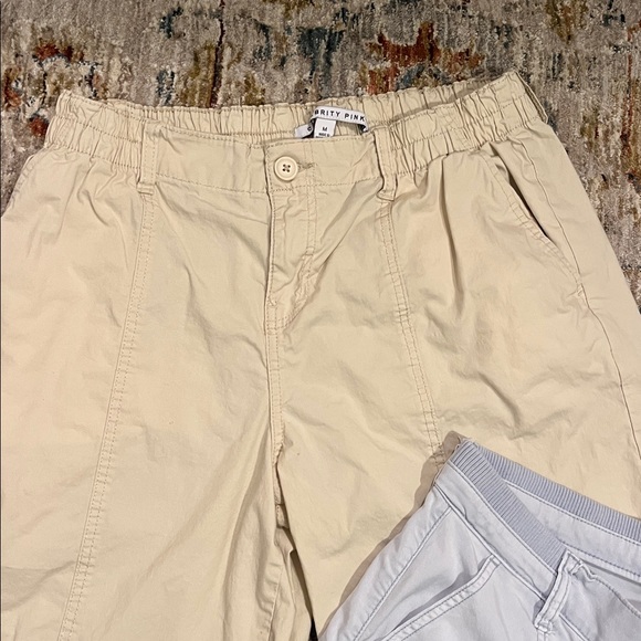 Beige and Light blue  Cargo Pants - Picture 2 of 7